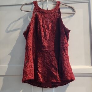 Torrid Burgundy Lace Tank Top